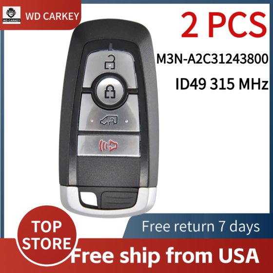 FCC:M3N-A2C31243800 315MHZ 4 BUTTONS ID49